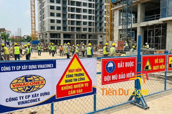 Biển phụ trợ tại công trình xây dựng, cảnh báo an toàn