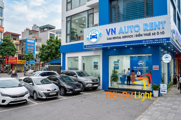 Bảng hiệu xe dịch vụ: Chuyên nghiệp, tạo uy tín thu hút khách thuê xe
