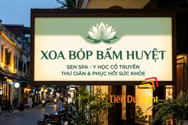 Mẫu bảng hiệu xoa bóp bấm huyệt thu hút, chuyên nghiệp