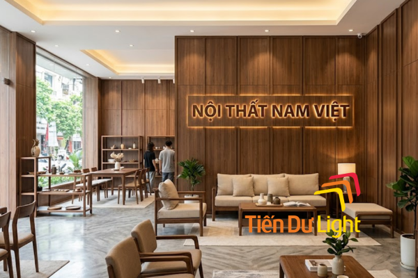 Thi công bảng hiệu xưởng nội thất đẹp, bền và hiện đại, sang trọng