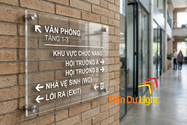 Các yếu tố ảnh hưởng đến chi phí làm biển chỉ dẫn mica