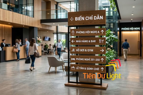 Biển chỉ dẫn nội thất đơn giản, gần gũi