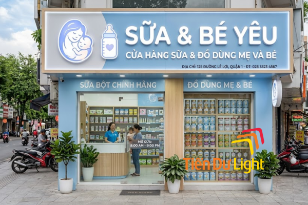 Biển quảng cáo sữa bỉm: Xây dựng hình ảnh tin cậy cho shop mẹ và bé