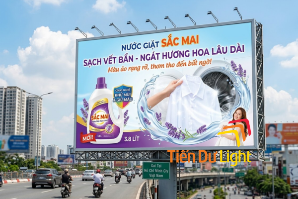 Mẫu biển quảng áo nước giặt cao cấp, chuyên nghiệp, dễ nhìn từ xa