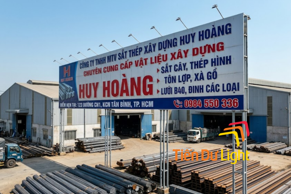 Biển quảng cáo sắt thép: Giải pháp nhận diện bền đẹp cho doanh nghiệp
