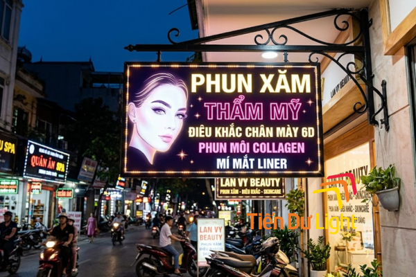 Biển vẫy phun xăm thu hút khách hàng hiệu quả cho spa, thẩm mỹ viện