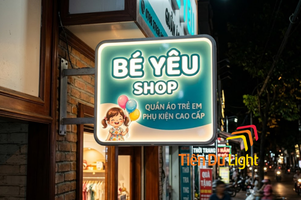 Mẫu biển vẫy quần áo trẻ em đẹp, bắt mắt, tăng doanh thu vượt trội