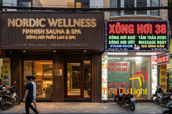 Biển vẫy xông hơi thu hút, độc đáo