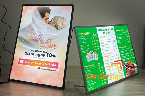 Hộp đèn Led menu để quầy ấn tượng, thu hút khách 