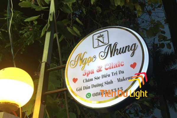 Hộp đèn spa đẹp, hiện đại, nâng tầm thương hiệu ngành làm đẹp