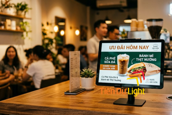 Màn hình quảng cáo để bàn là gì? Ưu điểm và ứng dụng thực tế