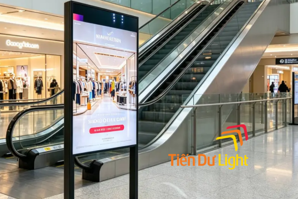 Màn hình quảng cáo kiosk đứng tự do tại trung tâm thương mại