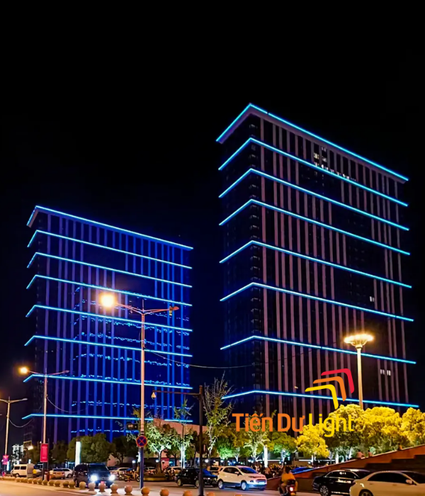 Facade lighting RGBW tòa nhà sang trọng, thu hút, bắt mắt