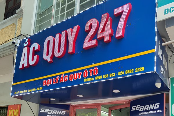 Tầm quan trọng của bảng hiệu cửa hàng ắc quy
