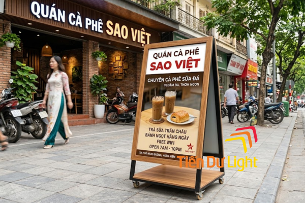 Bảng hiệu quảng cáo đứng đẹp, ấn tượng