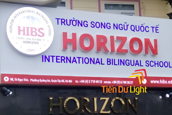 Bảng hiệu trường quốc tế chất lượng, thẩm mỹ cao, chuyên nghiệp