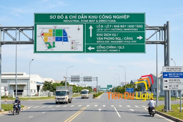 Biển chỉ dẫn KCN Hải Phòng thẩm mỹ cao