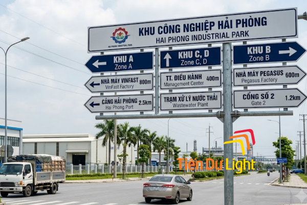 Thi công biển chỉ dẫn kcn Hải Phòng chuẩn, bền, dễ nhận diện