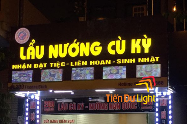 Biển quảng cáo chữ phát sáng sang trọng, kéo khách cực mạnh