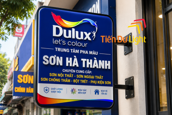 Chi phí thi công biển vẫy cửa hàng sơn bao nhiêu?