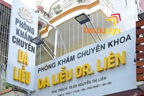 Biển vẫy phòng khám da liễu chữ nổi sang trọng