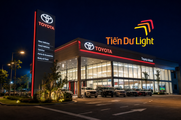 Biển vẫy showroom ô tô sang trọng, thu hút khách hàng