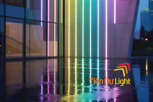 Đèn Led Linear chiếu sáng mặt dựng sang trọng