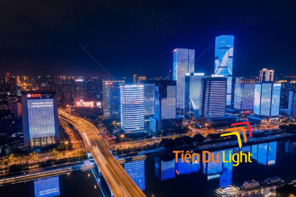 Thi công chiếu sáng mặt dựng tòa nhà ở đâu uy tín?