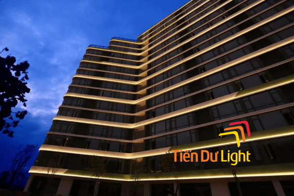 Thi công đèn led mặt dựng ngoài trời chống nước, độ bền cao