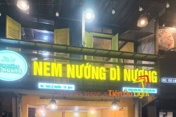 Mẫu bảng hiệu bún nem nướng đẹp, độc đáo