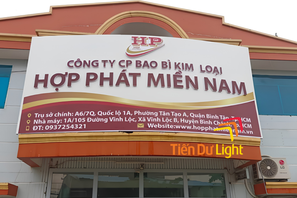 Mẫu bảng hiệu nhà máy bao bì đẹp, hiện đại và bền bỉ
