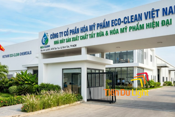 Bảng hiệu nhà máy chất tẩy rửa đẹp, bền, nổi bật từ xa