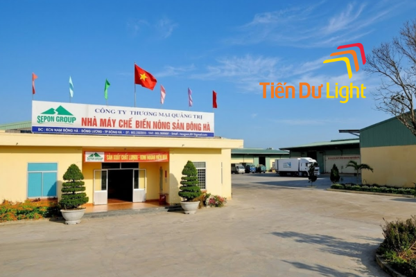 Bảng hiệu nhà máy chế biến nông sản được thiết kế hiện đại