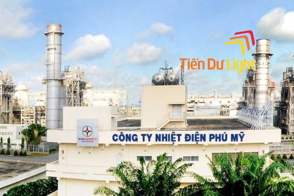 Bảng hiệu nhà máy điện với thiết kế chắc chắn, nổi bật