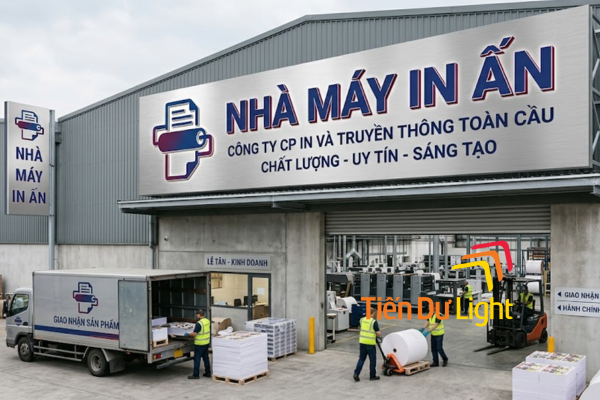 Hệ thống bảng hiệu nhà máy in nổi bật, góp phần xây dựng hình ảnh chuyên nghiệp
