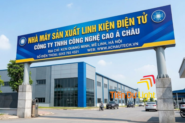Bảng hiệu nhà máy linh kiện cao cấp, bền vững cùng thời gian