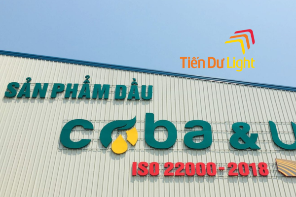 Mẫu bảng hiệu nhà máy sản xuất dầu ăn chuyên nghiệp, tạo ấn tượng mạnh