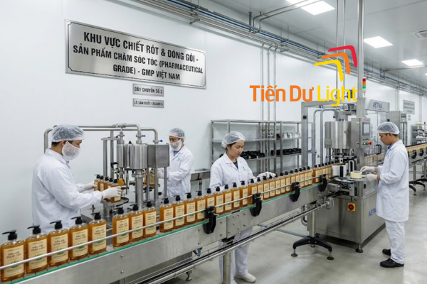 Bảng hiệu nhà máy sản xuất dầu gội đẹp, nổi bật và bền đẹp