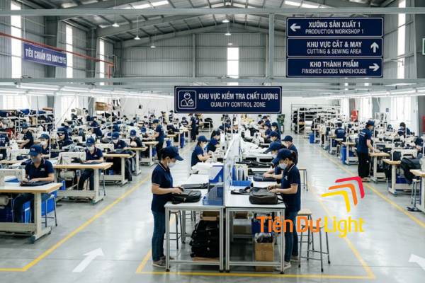 Bảng hiệu cổng nhà máy sản xuất túi xách tạo điểm nhấn ấn tượng