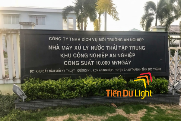 Thi công bảng hiệu nhà máy xử lý nước thải với vật liệu bền đẹp