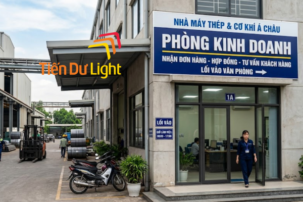 Mẫu biển phòng kinh doanh nhà máy hiện đại, rõ ràng, dễ nhận diện