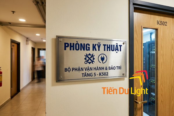 Biển phòng kỹ thuật nhà máy bền đẹp, rõ nét, dễ nhận biết