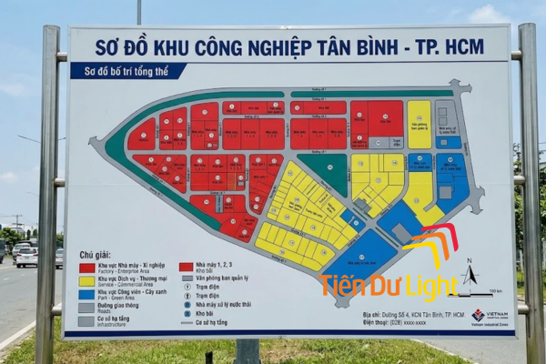 Biển sơ đồ khu công nghiệp, bản đồ dẫn lối cho mọi hành trình
