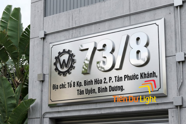 Biển số nhà xưởng nhận diện, phân khu khoa học cho nhà máy