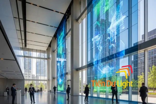 Màn hình LED tòa nhà trong suốt cực hút mắt