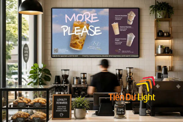Digital Signage quán café: Tạo điểm nhấn không gian, tăng hiệu quả truyền thông