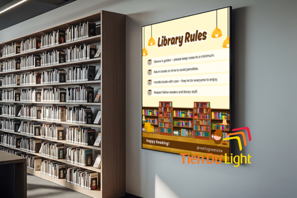 Digital Signage thư viện: Ứng dụng hiện đại và lợi ích thiết thực