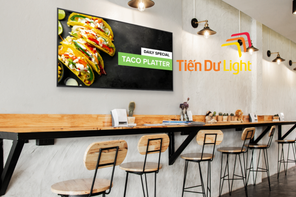 Digital signage nhà hàng hiển thị sống động, cập nhật nội dung linh hoạt