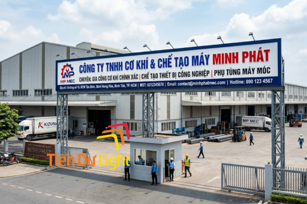 Bảng hiệu nhà xưởng hiện đại, thiết kế đồng bộ, bền đẹp