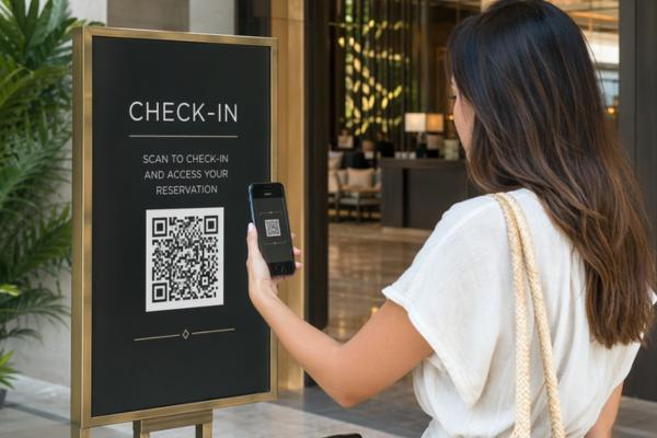Biển chỉ dẫn tích hợp QR code thông minh cho công trình hiện đại